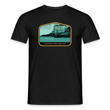Château de Boccale: Charme der toskanischen Küste - Männer T-Shirt - Schwarz - Vorne - AI Model Male 178 light (178cm)
