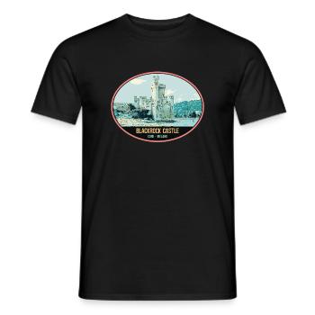 Illustration Blackrock Castle, Cork, Irland - Männer T-Shirt - Schwarz - Vorne - AI Model Male 178 light (178cm)