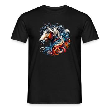 Cheval - T-shirt homme - noir - Devant - AI Model Male 178 light (178cm)