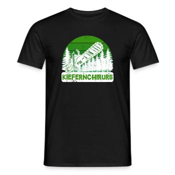 Bûcheron arbre tronçonneuse déclaration boiserie - T-shirt homme - noir - Devant - AI Model Male 178 light (178cm)
