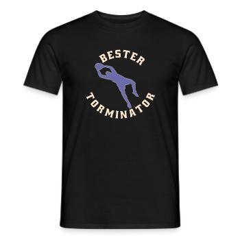 Bester Torminator Torwart Geschenk Geschenkidee - Männer T-Shirt - Schwarz - Vorne - AI Model Male 178 light (178cm)