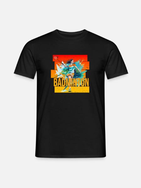 Badminton - Männer T-Shirt - Schwarz