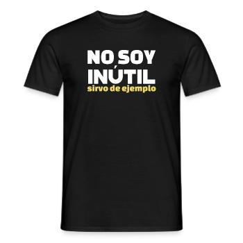 No Soy Inutil Servo de Ejemplo - T-shirt homme - noir - Devant - AI Model Male 178 light (178cm)
