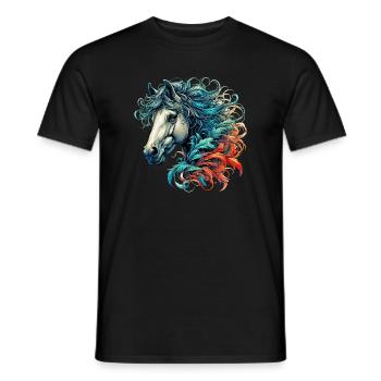 Horse - Men's T-Shirt - black - Front - AI Model Male 178 light (178cm)
