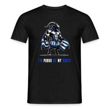 I'm proud of my roots Greek - Men's T-Shirt - black - Front - AI Model Male 178 light (178cm)
