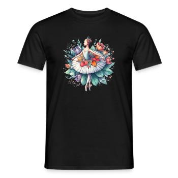 Ballet dancer with tutu - Men's T-Shirt - black - Front - AI Model Male 178 light (178cm)