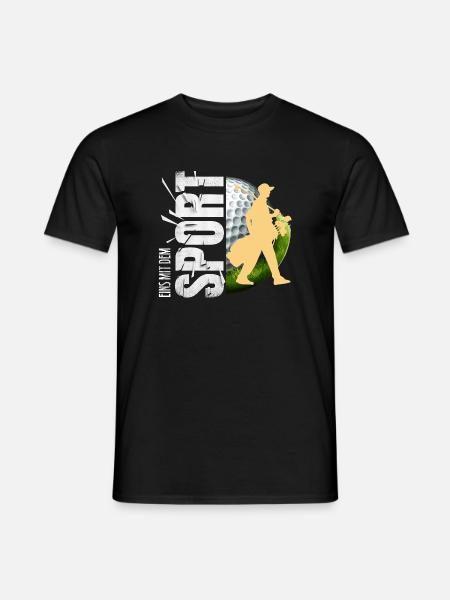 Eins mit dem Sport - Männer T-Shirt - Schwarz