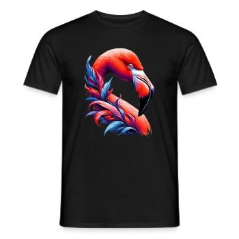 Flamingo - Männer T-Shirt - Schwarz - Vorne - AI Model Male 178 light (178cm)