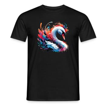 Cygne - T-shirt homme - noir - Devant - AI Model Male 178 light (178cm)