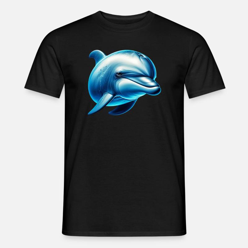 Delfin - Männer T-Shirt - Schwarz