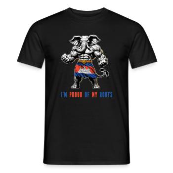 Ich bin stolz auf meine Fährten Kambodscha - Männer T-Shirt - Schwarz - Vorne - AI Model Male 178 light (178cm)