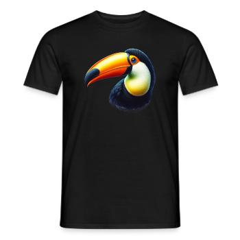 Tukan - Männer T-Shirt - Schwarz - Vorne - AI Model Male 178 light (178cm)