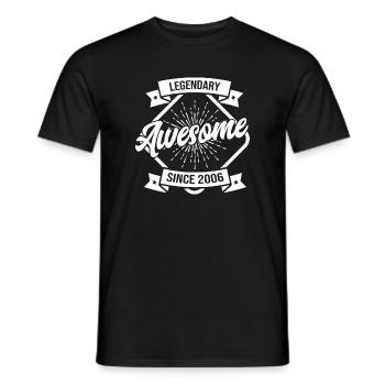 Legendary Awesome since 2006 - Men's T-Shirt - black - Front - AI Model Male 178 light (178cm)