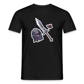 RPG Items Sword Helmet RPG Shirt - Men's T-Shirt - black - Front - AI Model Male 178 light (178cm)