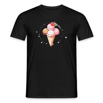 IceCream - Men's T-Shirt - black - Front - AI Model Male 178 light (178cm)