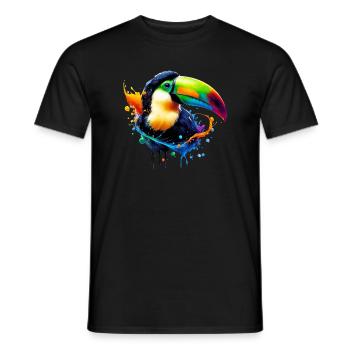 Tukan - Männer T-Shirt - Schwarz - Vorne - AI Model Male 178 light (178cm)
