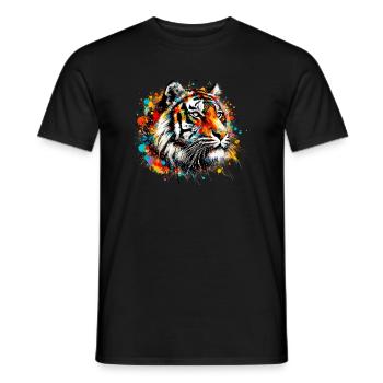 Tigre - T-shirt homme - noir - Devant - AI Model Male 178 light (178cm)