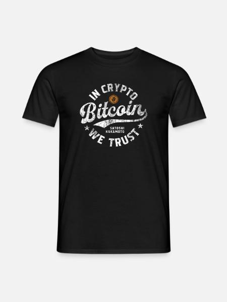 Bitcoin - In Crypto we trust - Männer T-Shirt - Schwarz