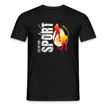 Eins mit dem Sport - Tanzen - Männer T-Shirt - Schwarz - Vorne - AI Model Male 178 light (178cm)