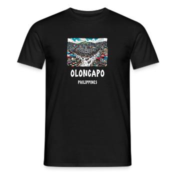 Ville d'Olongapo, Philippines, Asie du Sud-Est - T-shirt homme - noir - Devant - AI Model Male 178 light (178cm)