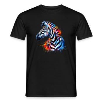Zèbre - T-shirt homme - noir - Devant - AI Model Male 178 light (178cm)