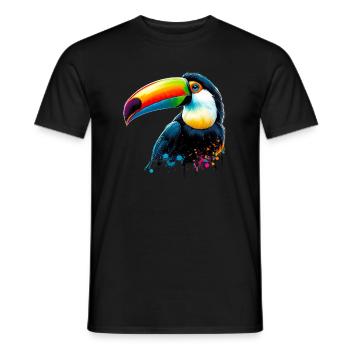 Toucan - T-shirt homme - noir - Devant - AI Model Male 178 light (178cm)