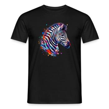Zèbre - T-shirt homme - noir - Devant - AI Model Male 178 light (178cm)