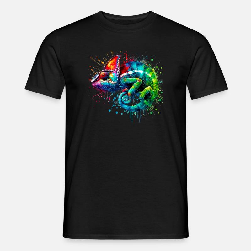 Chamäleon - Männer T-Shirt - Schwarz