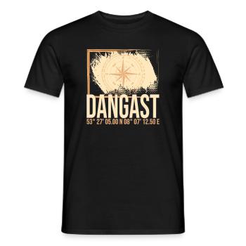 Dangast Koordinaten - Männer T-Shirt - Schwarz - Vorne - AI Model Male 178 light (178cm)