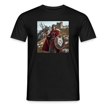 Viking Warrior - Men's T-Shirt - black - Front - AI Model Male 178 light (178cm)