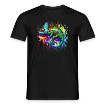 Caméléon - T-shirt homme - noir - Devant - AI Model Male 178 light (178cm)