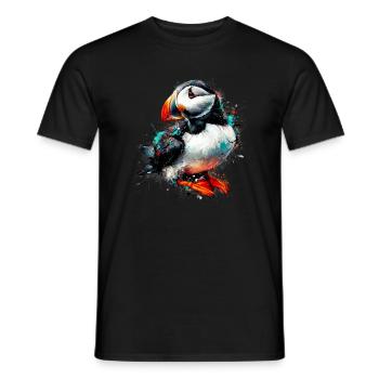 Macareux - T-shirt homme - noir - Devant - AI Model Male 178 light (178cm)