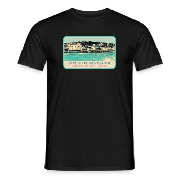 Château de Montsoreau, Loire Valley - Men's T-Shirt - black - Front - AI Model Male 178 light (178cm)