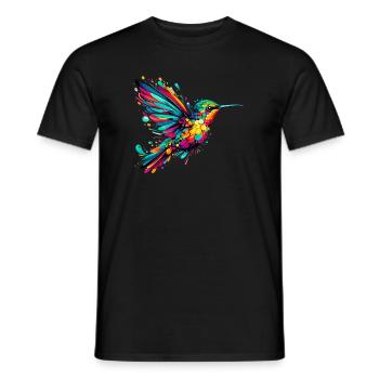 Kolibri - Männer T-Shirt - Schwarz - Vorne - AI Model Male 178 light (178cm)