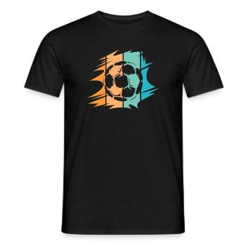retro Fußball Team Verein Illustration Ballsymbol - Männer T-Shirt - Schwarz - Vorne - AI Model Male 178 light (178cm)