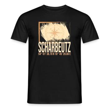 Scharbeutz Koordinaten - Männer T-Shirt - Schwarz - Vorne - AI Model Male 178 light (178cm)