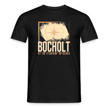 Bocholt Koordinaten - Männer T-Shirt - Schwarz - Vorne - AI Model Male 178 light (178cm)