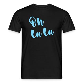 OH LA LA - Men's T-Shirt - black - Front - AI Model Male 178 light (178cm)