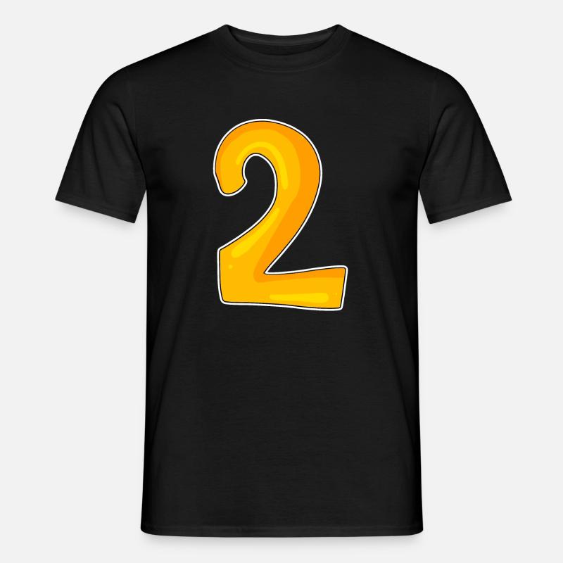 2 - Männer T-Shirt - Schwarz