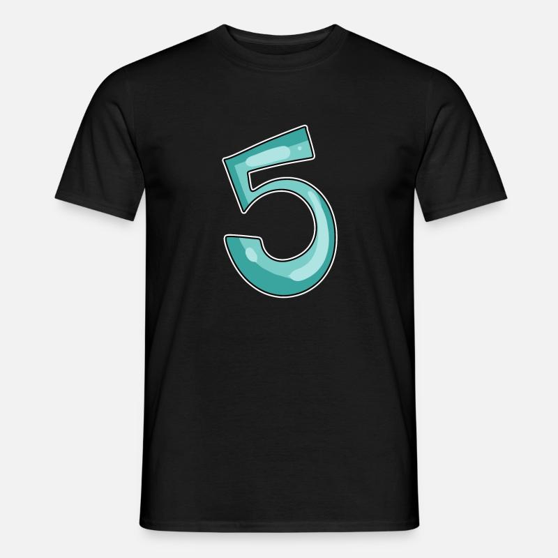 5 nummer - Männer T-Shirt - Schwarz