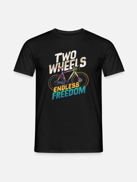 Unendliche Freiheit Zweiräder Fahrraddesign - Männer T-Shirt - Schwarz