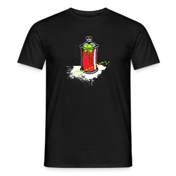 Art Street Art Sprayer Graffiti Spray Can - Men's T-Shirt - black - Front - AI Model Male 178 light (178cm)