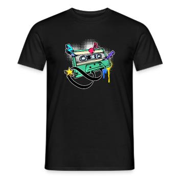 Funky Graffiti Street Art Drawing Illustration - Men's T-Shirt - black - Front - AI Model Male 178 light (178cm)