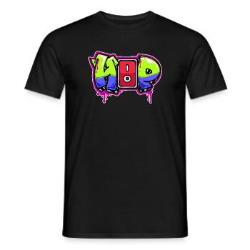 Graffiti Saying Drawing Illustration Street Art - Men's T-Shirt - black - Front - AI Model Male 178 light (178cm)