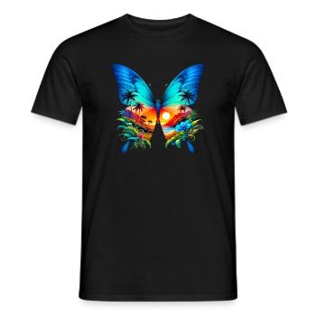 Schmetterling - Männer T-Shirt - Schwarz - Vorne - AI Model Male 178 light (178cm)
