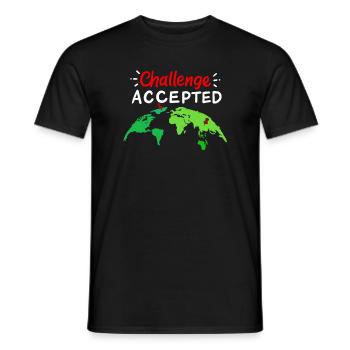 Welt Weltkarte Weltreise - Männer T-Shirt - Schwarz - Vorne - AI Model Male 178 light (178cm)