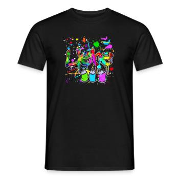 Spraydose Strassenkunst Wildstyle Graffite Sprayer - Männer T-Shirt - Schwarz - Vorne - AI Model Male 178 light (178cm)