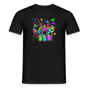 Wildstyle Graffiti Spray Can Sprayer Street Art - Men's T-Shirt - black - Front - AI Model Male 178 light (178cm)