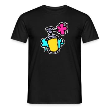Graffiti Sreet Art Spraydose Sprayer Wildstyle - Männer T-Shirt - Schwarz - Vorne - AI Model Male 178 light (178cm)