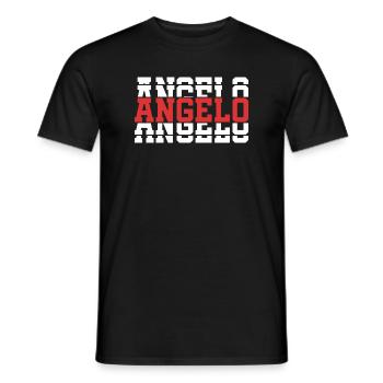 t-shirt Angel T-shirt gift idea stacked text - Men's T-Shirt - black - Front - AI Model Male 178 light (178cm)